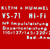 Klein + Hummel VS-71